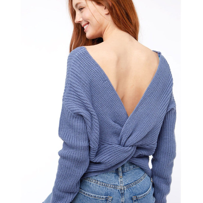 ClaudiaG Top Twisted Back Sweater