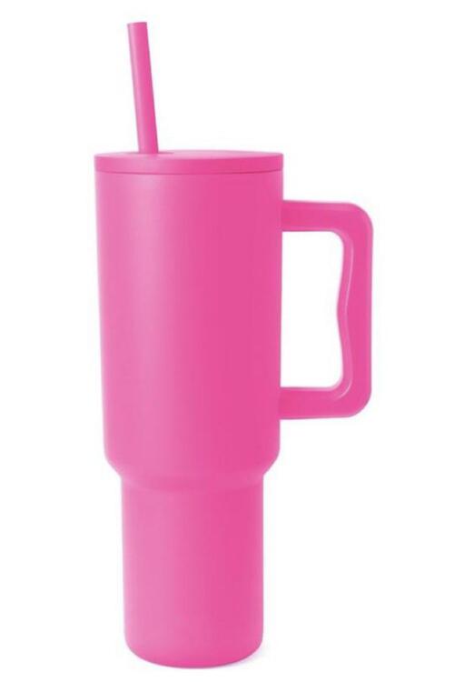 ClaudiaG Monochromatic Stainless Steel Tumbler with Matching Straw