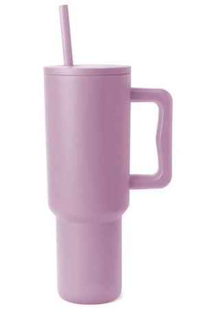 ClaudiaG Tumblers Lilac / One Size Monochromatic Stainless Steel Tumbler with Matching Straw