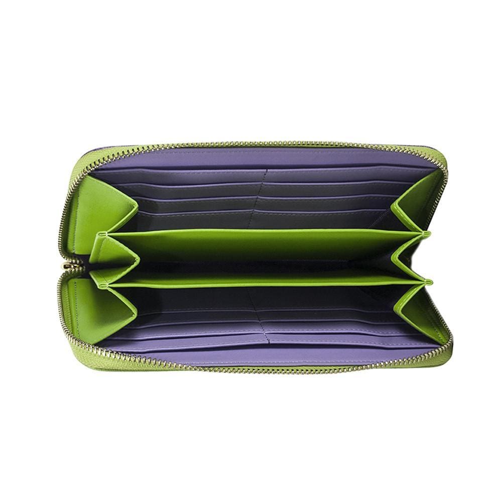 ClaudiaG Wallet Layla Leather Wallet- Lime Green/Plum