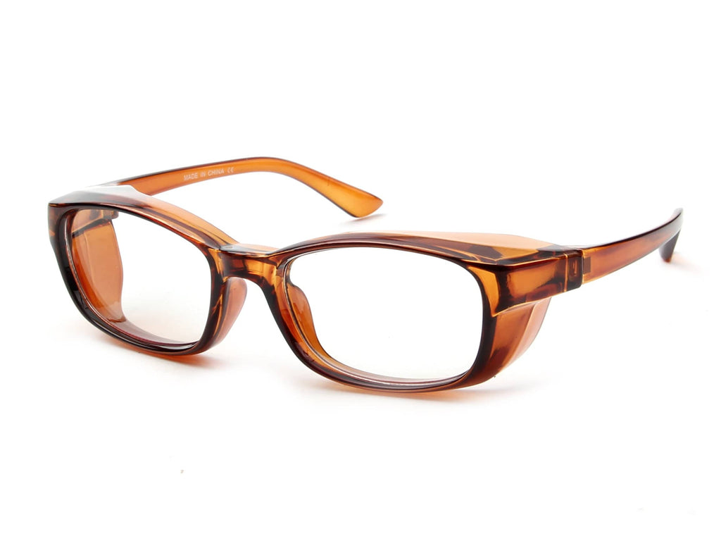 Cramilo Eyewear Blue Light Blocker Brown Salford | Classic Rectangle Blue Light Blocker Glasses