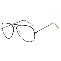 Cramilo Eyewear Clear Lens Glasses Black ENID - Trendy Aviator Clear Glasses Lens Sun Glasses