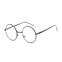 Cramilo Eyewear Clear Lens Glasses Brown ABERDEEN | Round Clear Lens Metal Fashion Glasses Sunglasses Circle Eyewear