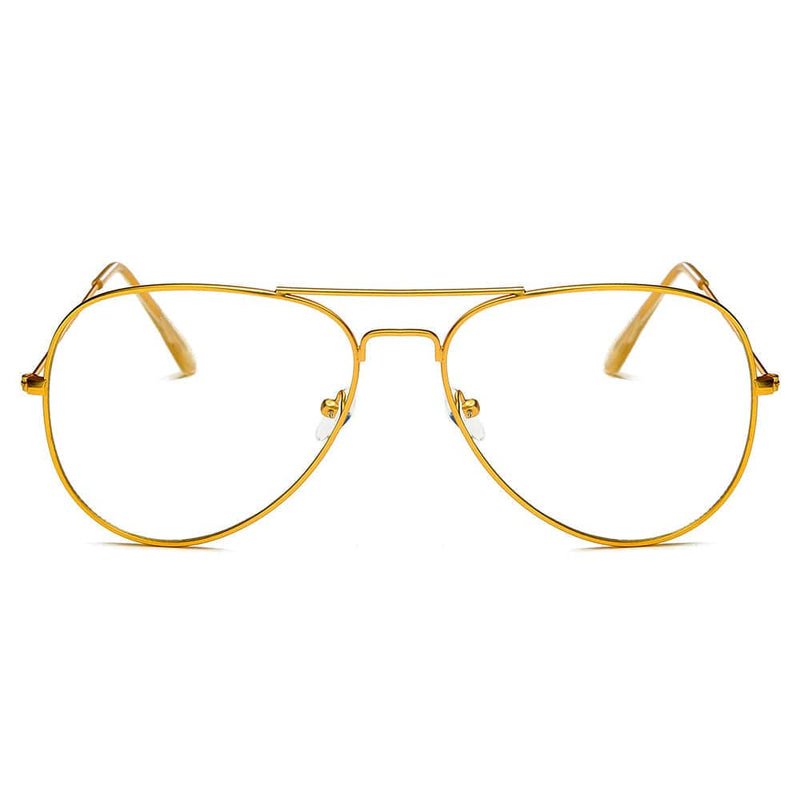 Cramilo Eyewear Clear Lens Glasses ENID - Trendy Aviator Clear Glasses Lens Sun Glasses