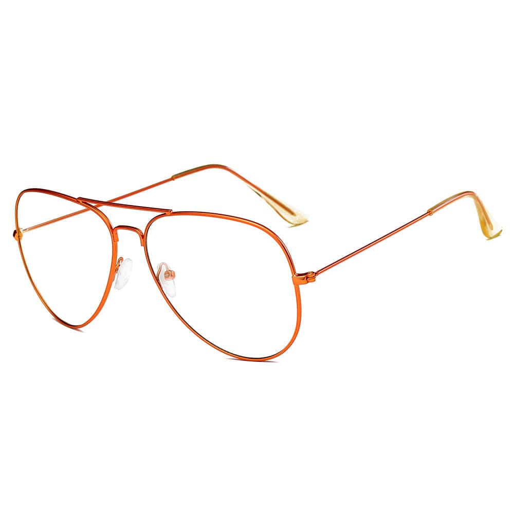 Cramilo Eyewear Clear Lens Glasses Rose Gold ENID - Trendy Aviator Clear Glasses Lens Sun Glasses