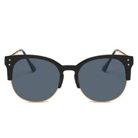 Cramilo Eyewear Sunglasses ABANDA |  Round Mirrored Flat Lens Half Frame Sunglasses Circle