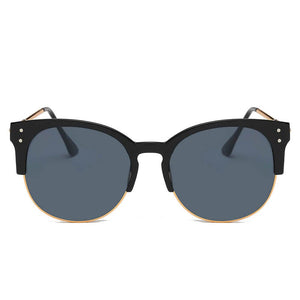 Cramilo Eyewear Sunglasses ABANDA |  Round Mirrored Flat Lens Half Frame Sunglasses Circle