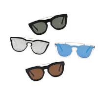 Cramilo Eyewear Sunglasses AIEA | Unisex Fashion Brow-Bar Single Flat Lens Round Sunglasses Circle