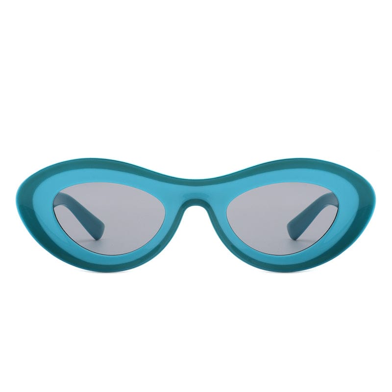 Cramilo Eyewear Sunglasses Alba - Oval Retro Round Tinted Fashion Cat Eye Sunglasses