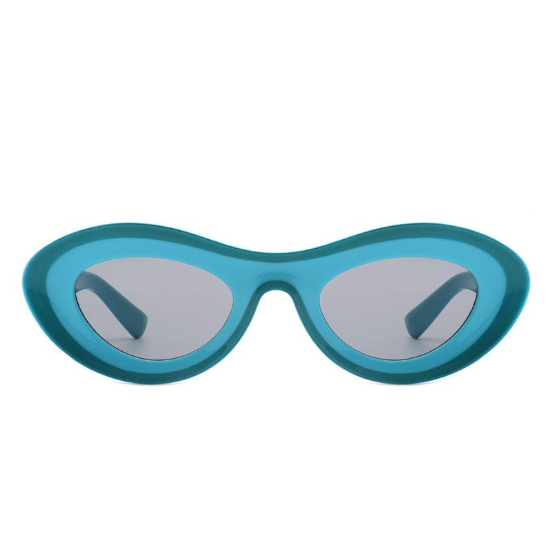 Cramilo Eyewear Sunglasses Alba - Oval Retro Round Tinted Fashion Cat Eye Sunglasses