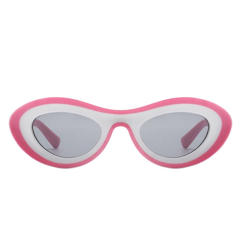 Cramilo Eyewear Sunglasses Alba - Oval Retro Round Tinted Fashion Cat Eye Sunglasses