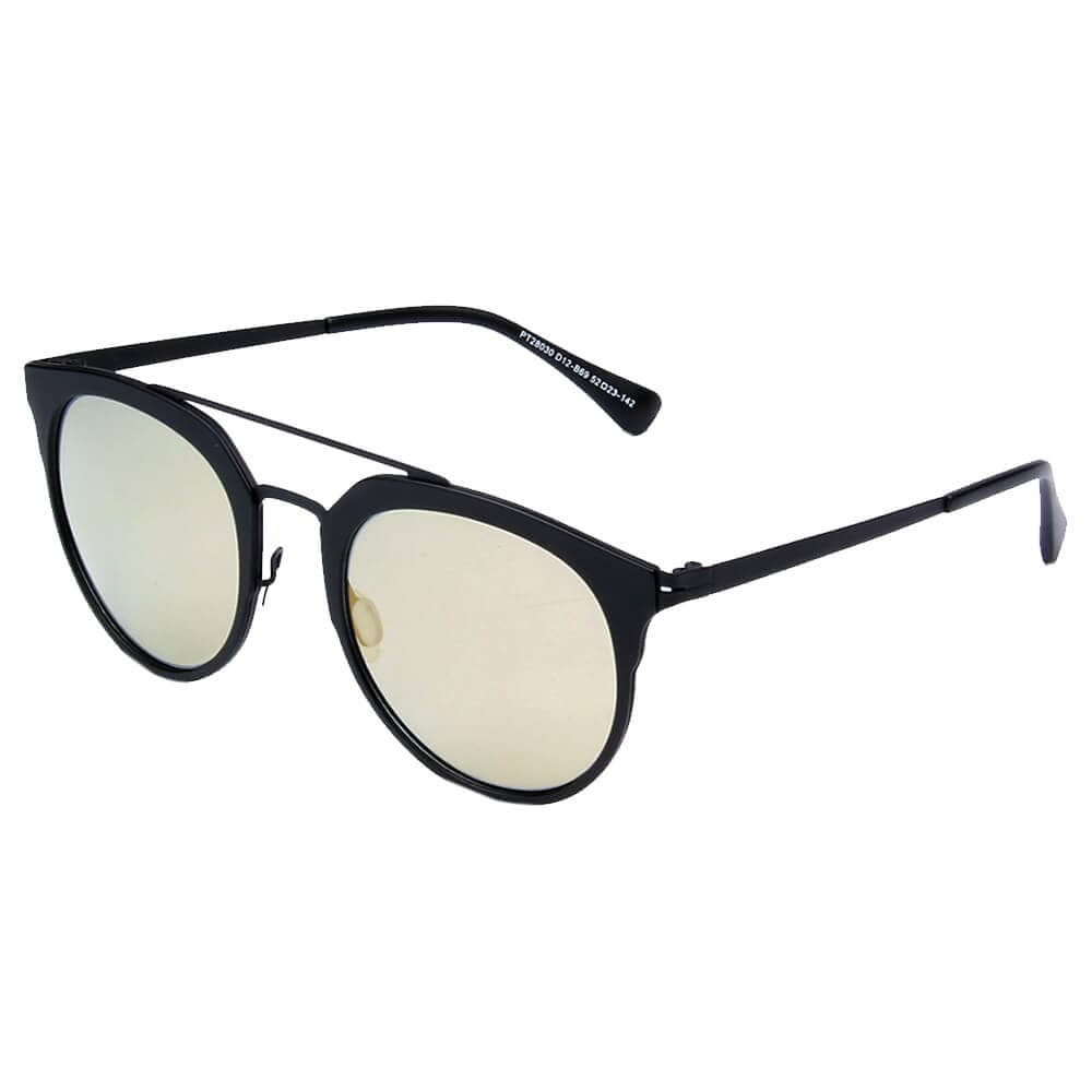 Cramilo Eyewear Sunglasses Amber Kona - Round Retro Mirrored Fashion Sunglasses