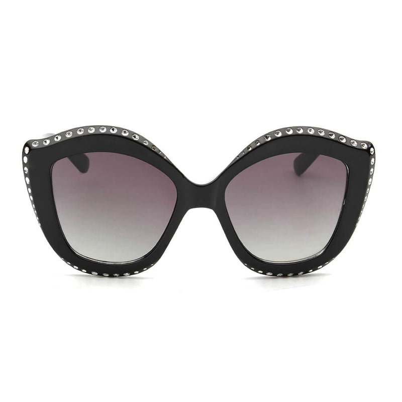 Cramilo Eyewear Sunglasses ANGOLA | Women Oversized Round Cat Eye Fashion Sunglasses