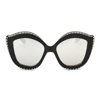 Cramilo Eyewear Sunglasses ANGOLA | Women Oversized Round Cat Eye Fashion Sunglasses