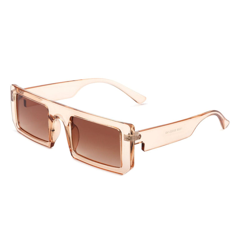Cramilo Eyewear Sunglasses Antique White Pallasia - Rectangle Retro 90s Vintage Fashion Flat Top Square Sunglasses