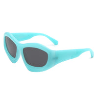 Cramilo Eyewear Sunglasses Aqua Xaron - Geometric Square Tinted Oversize Chunky Fashion Sunglasses