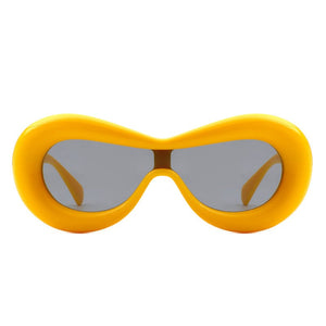 Cramilo Eyewear Sunglasses Argo - Oversized Y2K Inflated Frame One Piece Lens Sunglasses