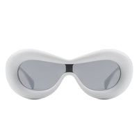 Cramilo Eyewear Sunglasses Argo - Oversized Y2K Inflated Frame One Piece Lens Sunglasses