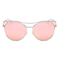 Cramilo Eyewear Sunglasses Aspen - Women Trendy Mirrored Lens Cat Eye Sunglasses