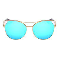 Cramilo Eyewear Sunglasses Aspen - Women Trendy Mirrored Lens Cat Eye Sunglasses