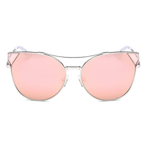 Cramilo Eyewear Sunglasses Aspen - Women Trendy Mirrored Lens Cat Eye Sunglasses