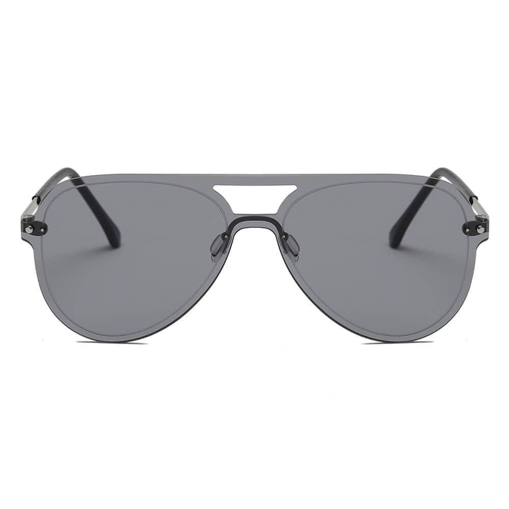 Cramilo Eyewear Sunglasses BELFAST | Unisex Flat Single Lens Aviator Fashion Sunglasses