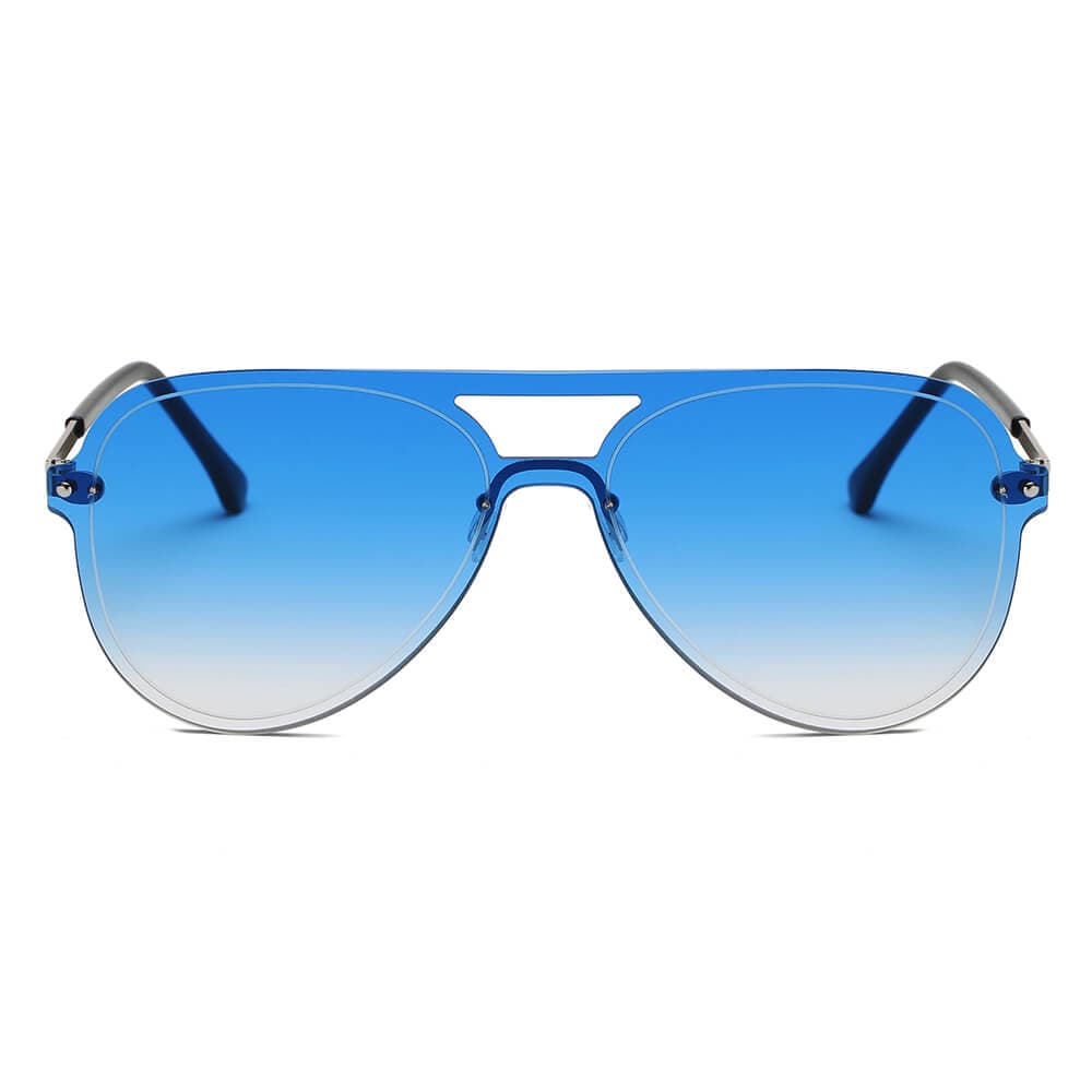 Cramilo Eyewear Sunglasses BELFAST | Unisex Flat Single Lens Aviator Fashion Sunglasses