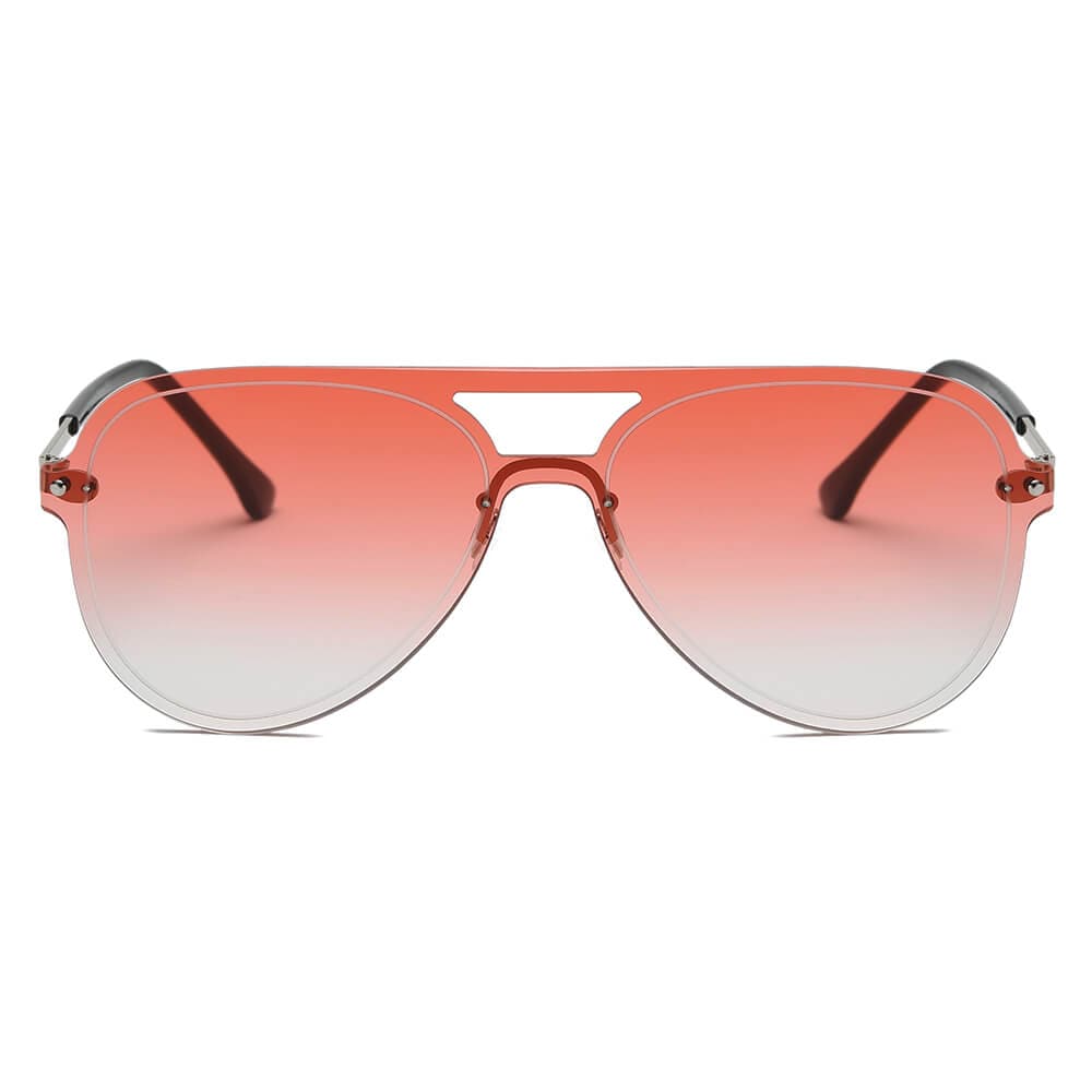 Cramilo Eyewear Sunglasses BELFAST | Unisex Flat Single Lens Aviator Fashion Sunglasses