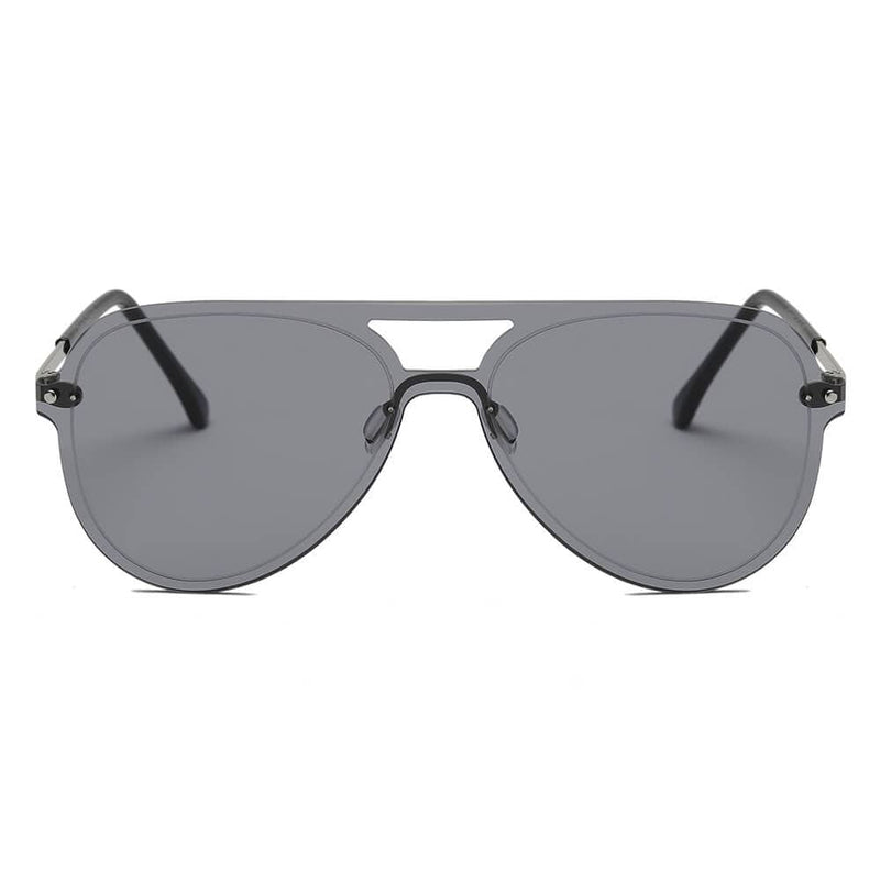 Cramilo Eyewear Sunglasses BELFAST | Unisex Flat Single Lens Aviator Fashion Sunglasses