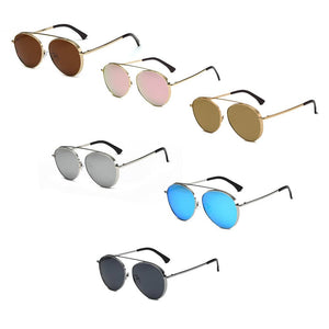 Cramilo Eyewear Sunglasses Bethel - Retro Mirrored Lens Teardrop Aviator Sunglasses