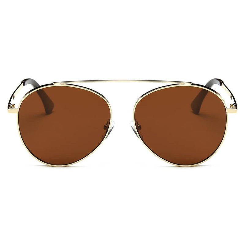 Cramilo Eyewear Sunglasses Bethel - Retro Mirrored Lens Teardrop Aviator Sunglasses