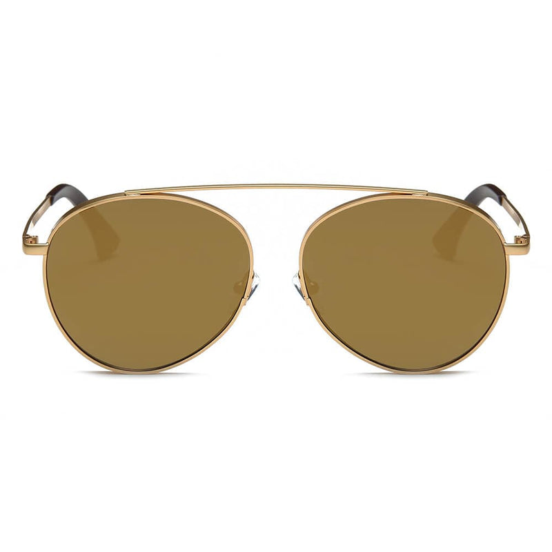 Cramilo Eyewear Sunglasses Bethel - Retro Mirrored Lens Teardrop Aviator Sunglasses