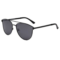 Cramilo Eyewear Sunglasses Black Almonte - Women Flat Lens Polarized Round Fashion Sunglasses