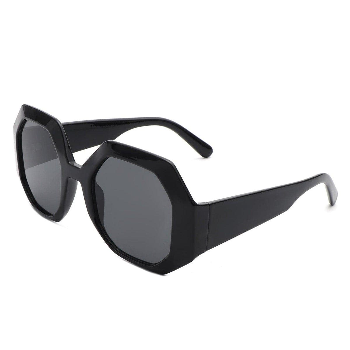 Cramilo Eyewear Sunglasses Black Diamorex - Retro Classic Polygon Round Fashion Women Sunglasses