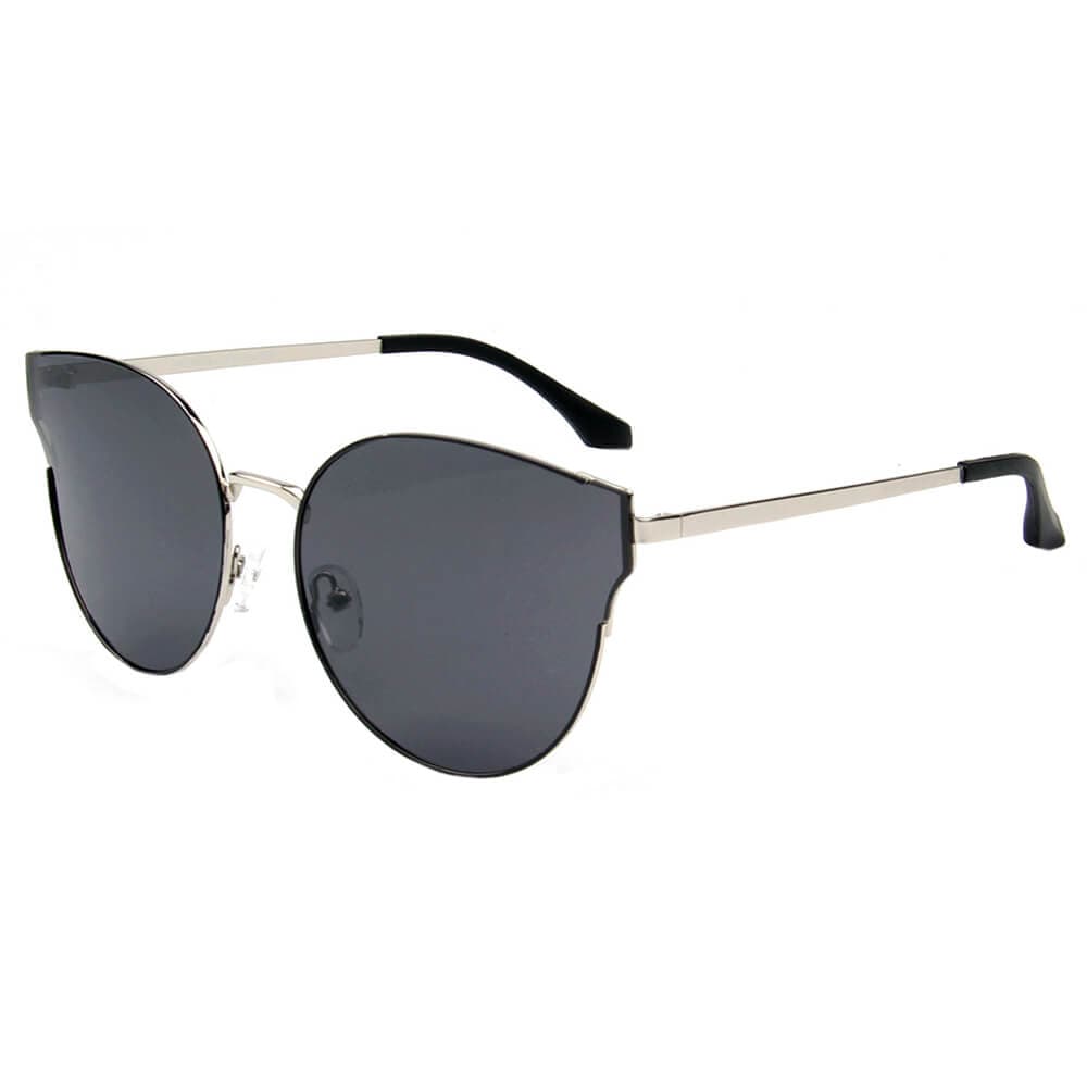 Cramilo Eyewear Sunglasses Black Ecija - Women Round Cat Eye Fashion Sunglasses