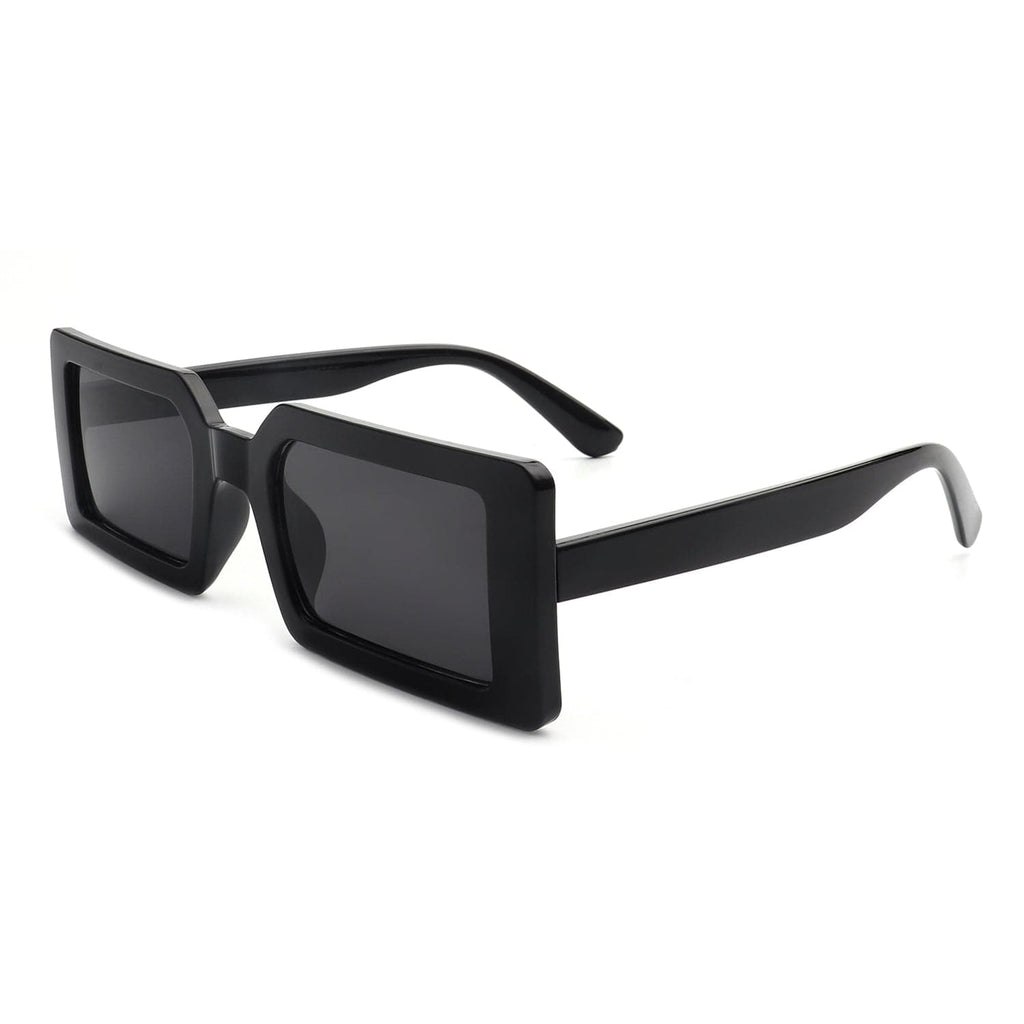 Cramilo Eyewear Sunglasses Black Elowyn - Classic Retro Rectangle Vintage Square Fashion Sunglasses