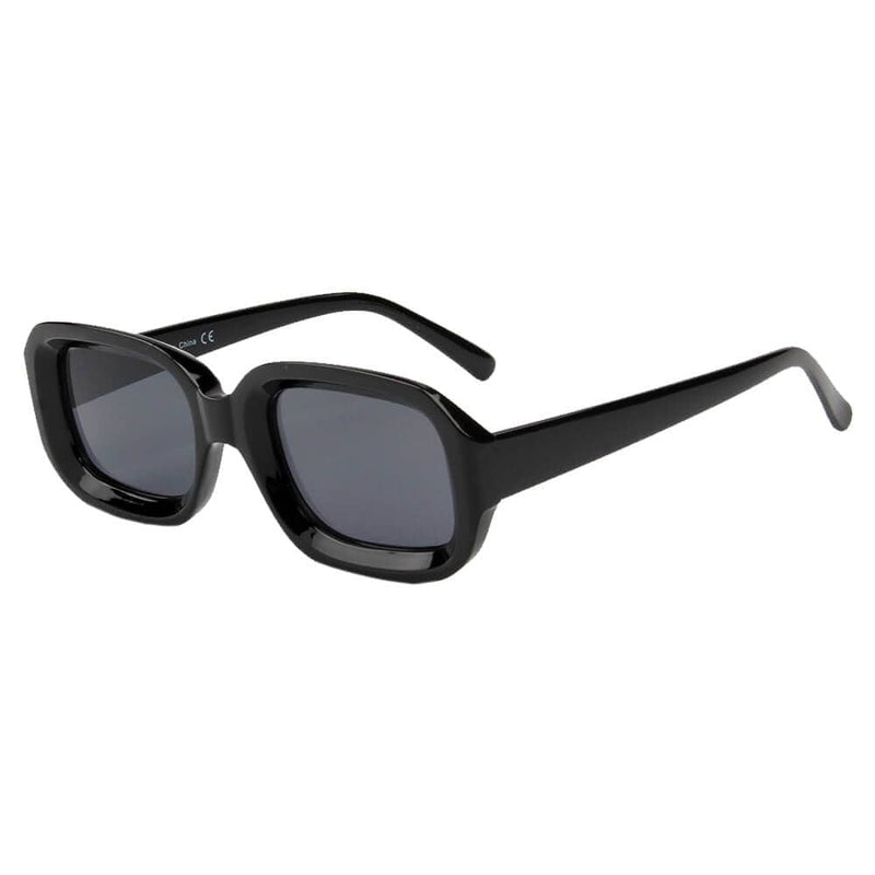 Cramilo Eyewear Sunglasses Black ERII | Women Retro Vintage Square Sunglasses