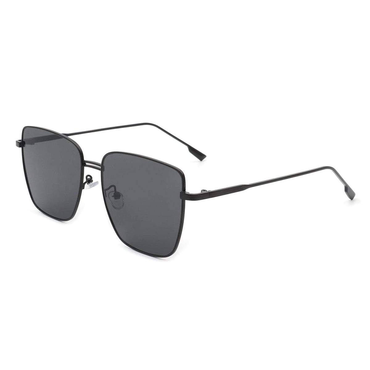 Cramilo Eyewear Sunglasses Black Eskuitan | Women Square Metal Oversize Fashion Sunglasses