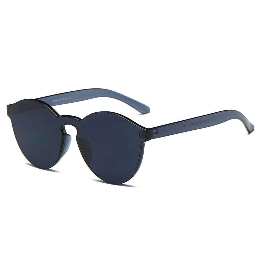 Cramilo Eyewear Sunglasses Black FARGO | Hipster Translucent Unisex Monochromatic Candy Colorful Lenses Sunglasses
