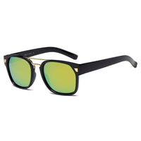 Cramilo Eyewear Sunglasses Black Frame - Green Lens HINDMARSH | Classic Retro Square Frame Fashion Sunglasses