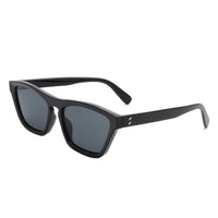 Cramilo Eyewear Sunglasses Black Glim - Square Chic Flat Lens Tinted Fashion Sunglasses