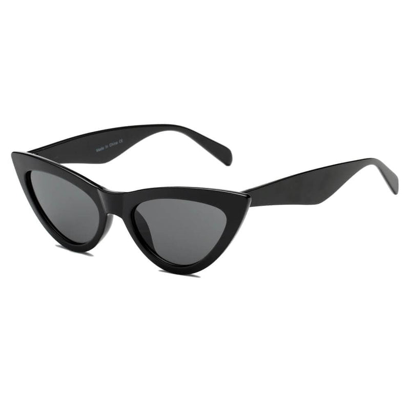 Cramilo Eyewear Sunglasses Black HUDSON | Women Retro Vintage Cat Eye Sunglasses