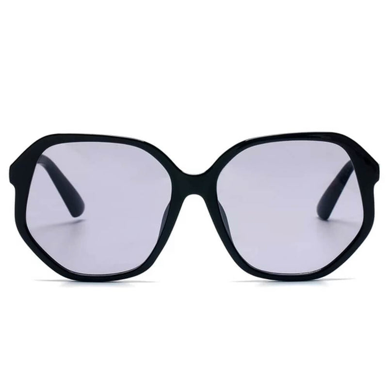 Cramilo Eyewear Sunglasses Black JOLIET | Women Geometric Round Oversized Fashion Sunglasses