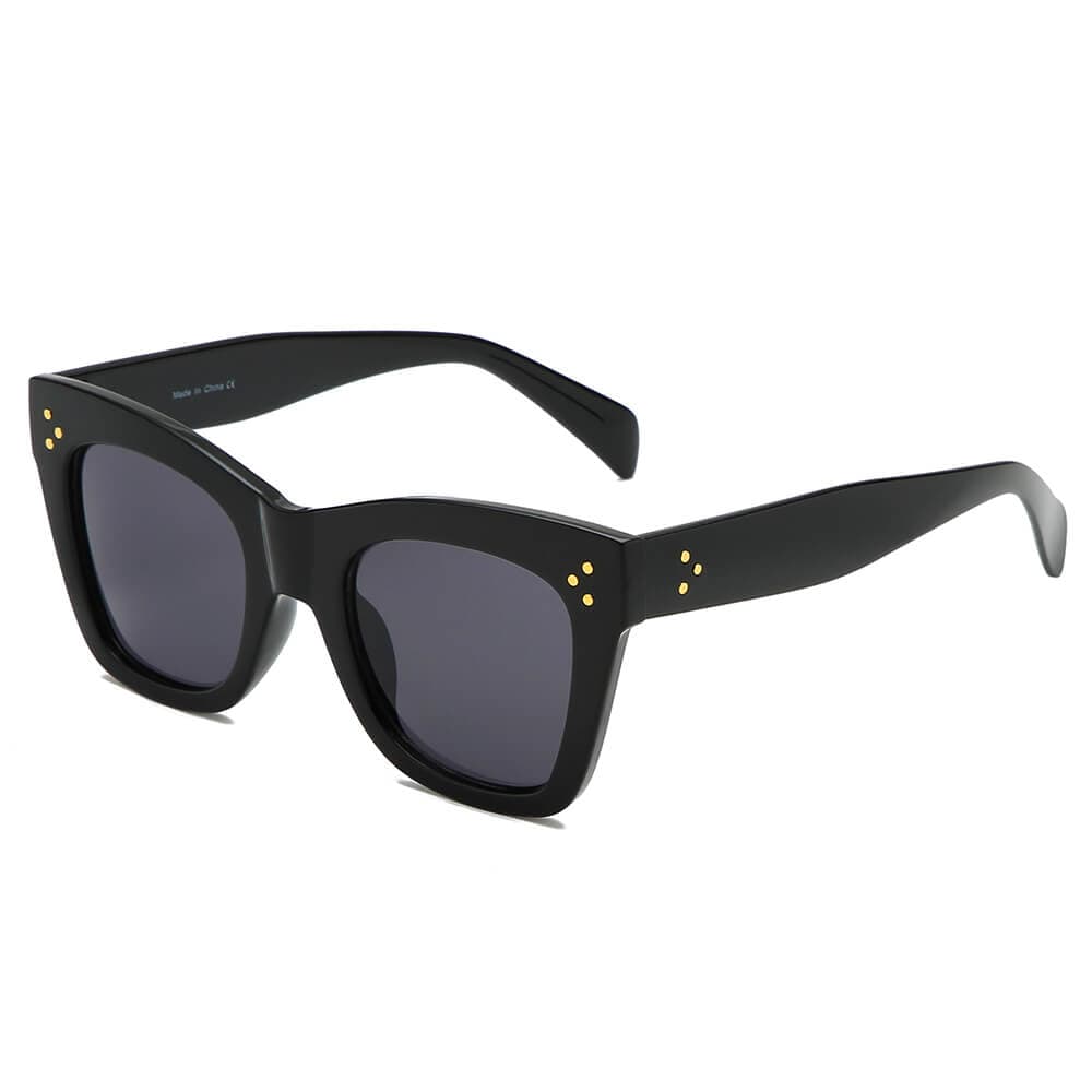 Cramilo Eyewear Sunglasses Black KAMAS | Women Cat Eye Fashion Sunglasses