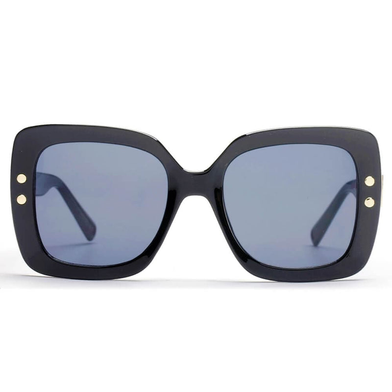 Cramilo Eyewear Sunglasses Black Katy - Women Square Flat Top Fashion Sunglasses