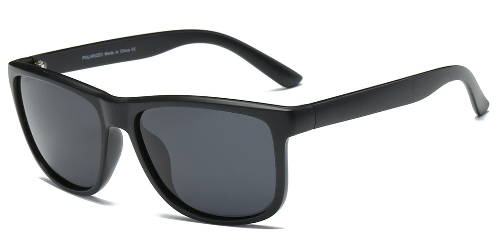 Cramilo Eyewear Sunglasses Black Kyler - Square Retro Flat Top Polarized Sunglasses