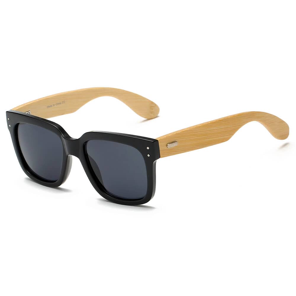 Cramilo Eyewear Sunglasses Black MEDFORD | Retro Unisex Men Women Square Fashion Sunglasses