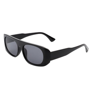 Cramilo Eyewear Sunglasses Black Midnites - Rectangle Retro Oval Fashion Flat Top Vintage Sunglasses