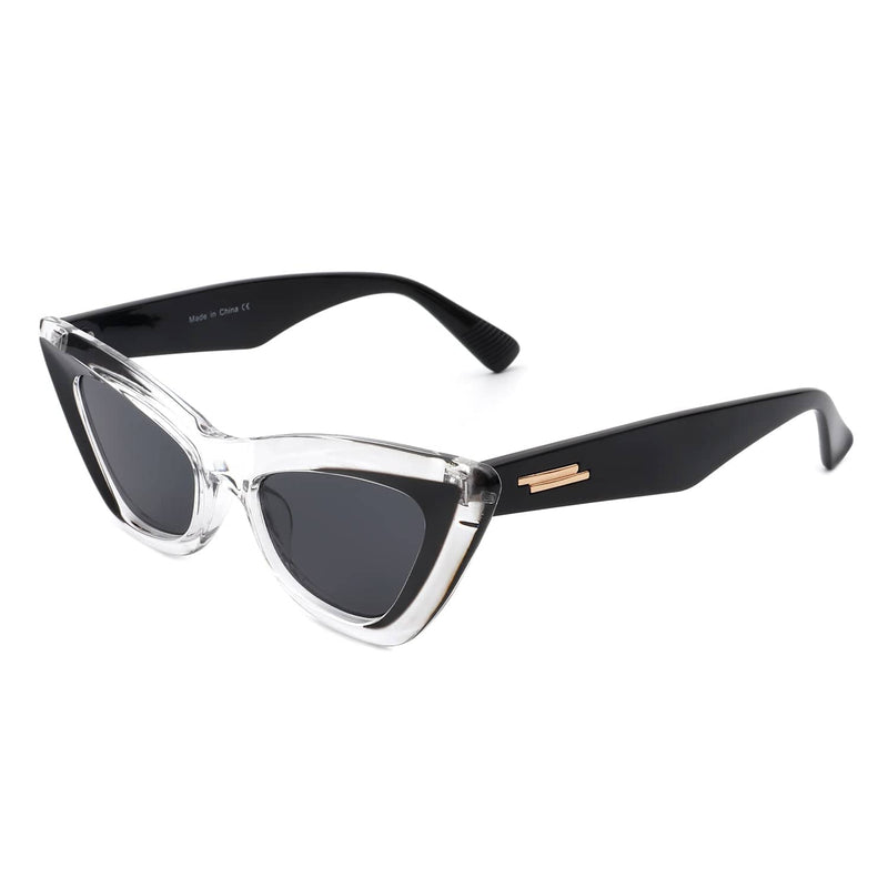 Cramilo Eyewear Sunglasses Black Nimbless - Retro High Pointed Women Fashion Cat Eye Sunglasses