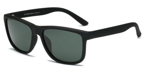 Cramilo Eyewear Sunglasses Black/Olive Kyler - Square Retro Flat Top Polarized Sunglasses